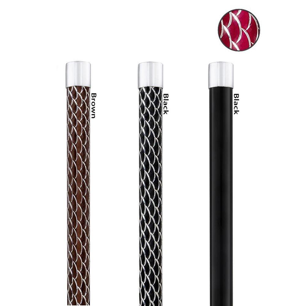 Royal Canes Chrome Snake Handle Walking Cane w/ Custom Laser Etched Shaft