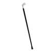 Royal Canes Chrome Plated Golf Club Walking Cane with Black Beechwood Shaft and Silver Collar