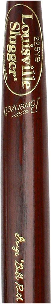 Royal Canes Louisville Slugger Leather Baseball Handle Walking Stick - Mahogany Shaft