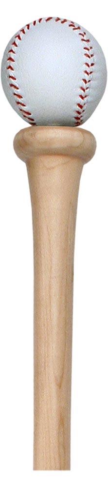 Royal Canes Louisville Slugger Leather Baseball Handle Walking Stick - Natural Ash