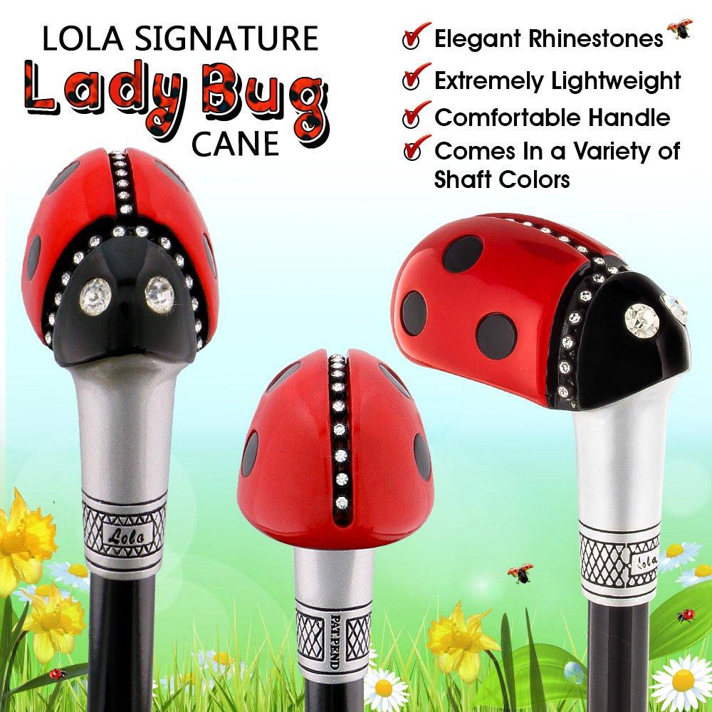 Royal Canes 9 Shaft Ultimate Kit - Lola Signature Lady Bug Carbon Fiber Walking Cane with All 9 Shafts 20% OFF