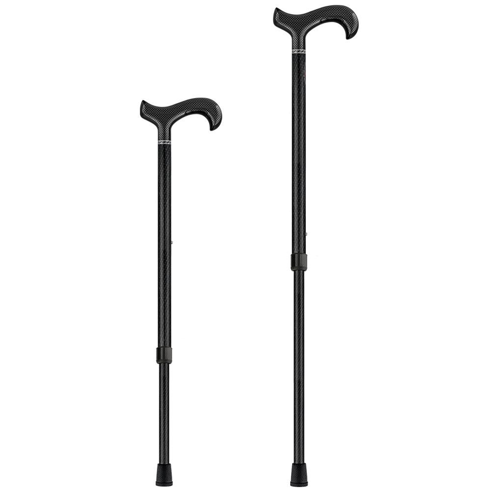 Royal Canes Black Triple Wound Carbon Derby Adjustable Walking Cane