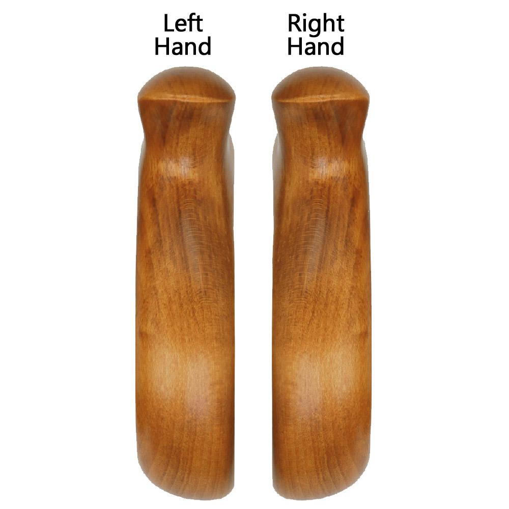 Royal Canes Cherry-Finished Maple Ergonomic Handle Walking Cane With Black Carbon Fiber Shaft and Silver Collar