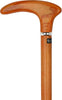 Royal Canes Tropics Orange Cosmopolitan Handle Walking Cane With Ash Wood Shaft and Silver Collar
