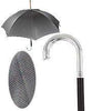 Royal Canes Silver 925r Tourist Handle Gray and Black Woven Umbrella Cane