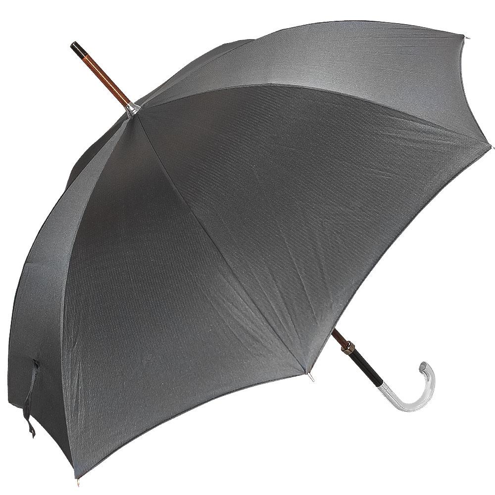Royal Canes Silver 925r Tourist Handle Gray and Black Woven Umbrella Cane