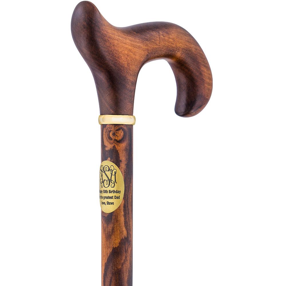 Royal Canes Custom Cane Engraving - Oval Brass