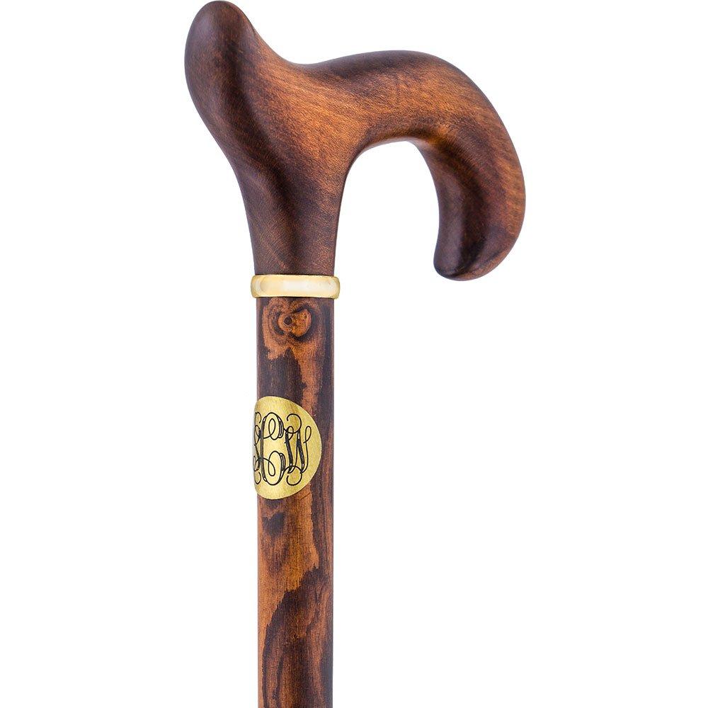 Royal Canes Custom Cane Engraving - Round Brass Plaque