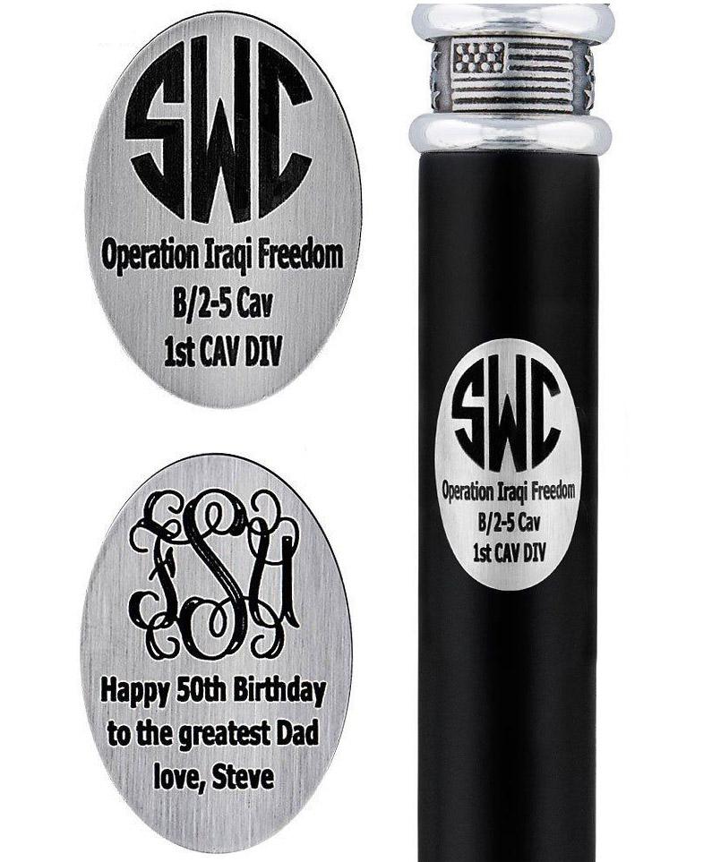 Royal Canes Engraving - Oval Stainless Steel