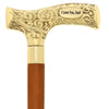 Royal Canes Father's Day Engraved Fritz Handle Walking Cane