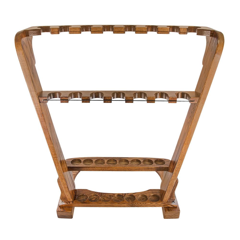 Royal Canes Espresso Ash Wood Cane Stand with Logo