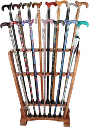 Royal Canes Espresso Ash Wood Cane Stand without Logo