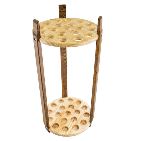 Royal Canes Espresso Stained Ash & Pine Round Cane Stand