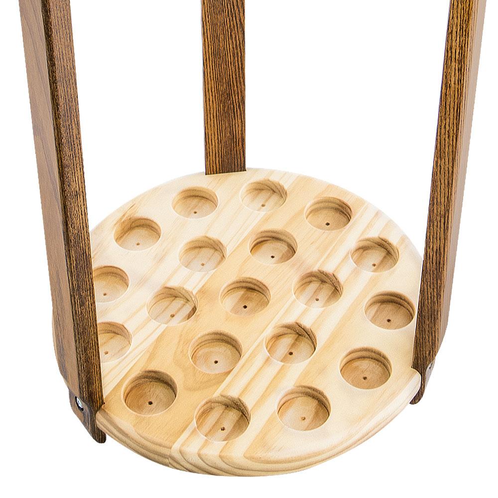 Royal Canes Espresso Stained Ash & Pine Round Cane Stand