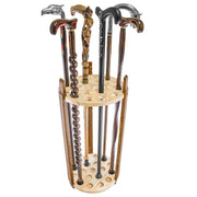 Royal Canes Espresso Stained Ash & Pine Round Cane Stand