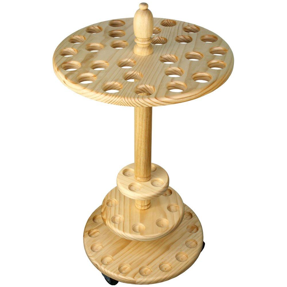 Collector's Dream: Round Walking Cane Stand in Pine Wood