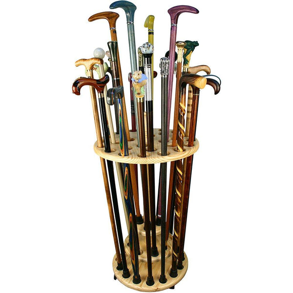 Royal Canes Round Walking Cane Stand- Pine Wood