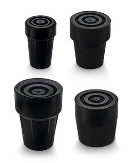 Royal Canes Black Steel Inserted Rubber Cane Tip - Available in 4 Sizes