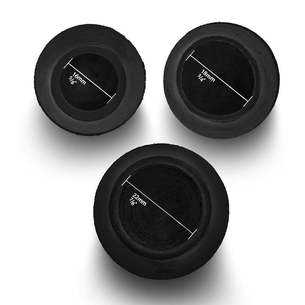 Low Profile Black Rubber Cane Tips Stylish Support