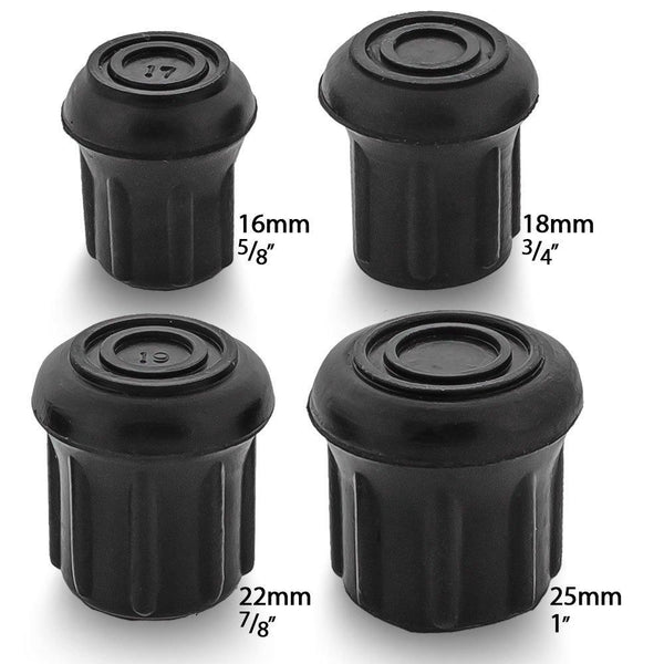 Royal Canes Standard Black Rubber Cane Tips