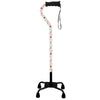 Royal Canes Watercolor Flowers Vivienne May Convertible Quad Base Walking Cane with Comfort Grip - Adjustable Sh