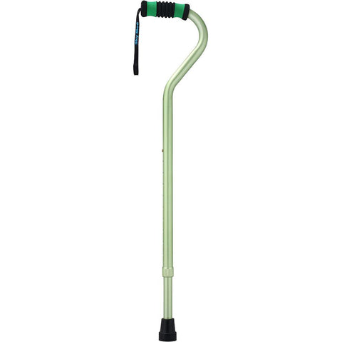 Sky Med Green Adjustable Offset Walking Cane w/ Color matching Grip