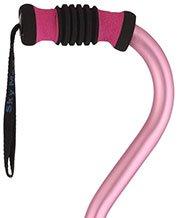 Sky Med Pink Adjustable Offset Walking Cane w/ Color matching Grip