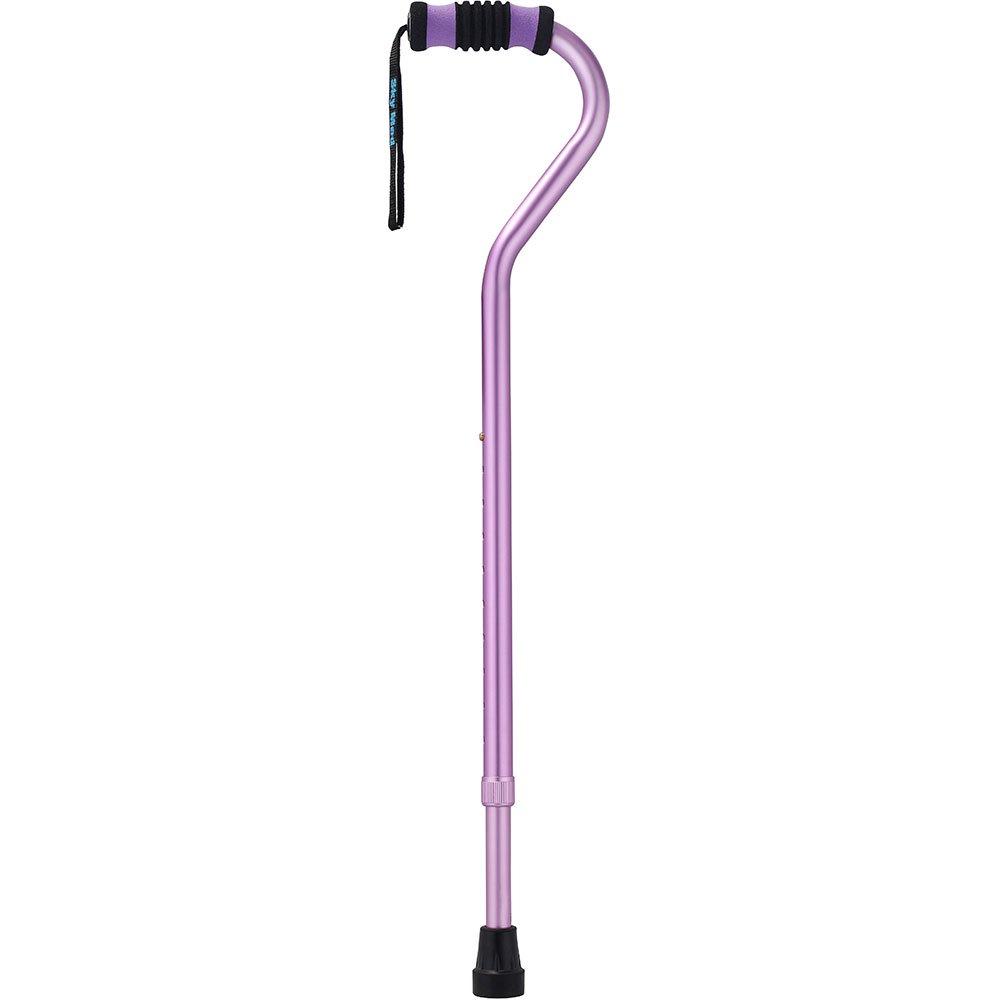 Sky Med Purple Offset Walking Cane w/ Color matching Grip