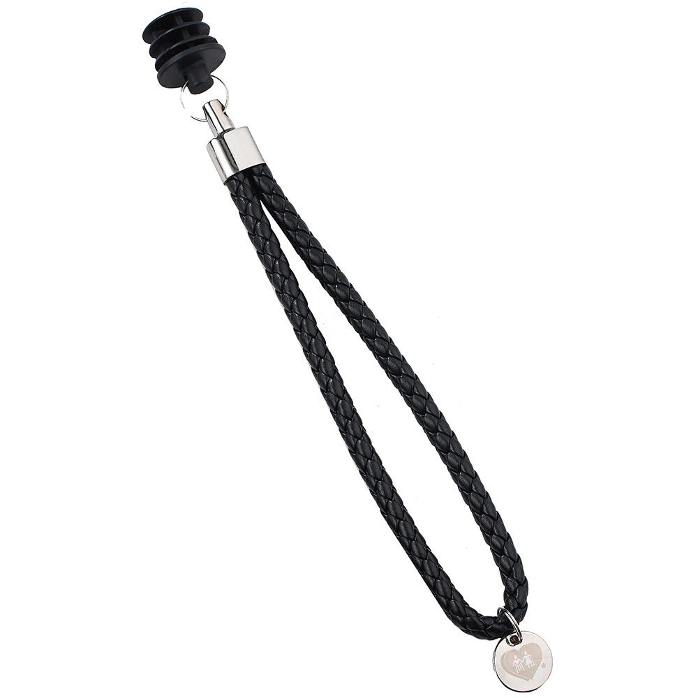 Sky Med Black Leather Offset Strap - For Offset Canes Only
