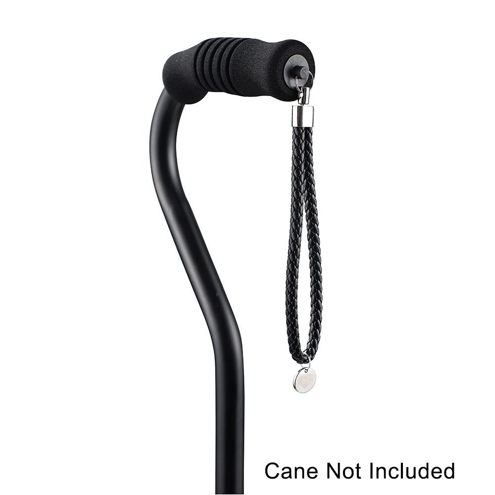 Sky Med Black Leather Offset Strap - For Offset Canes Only