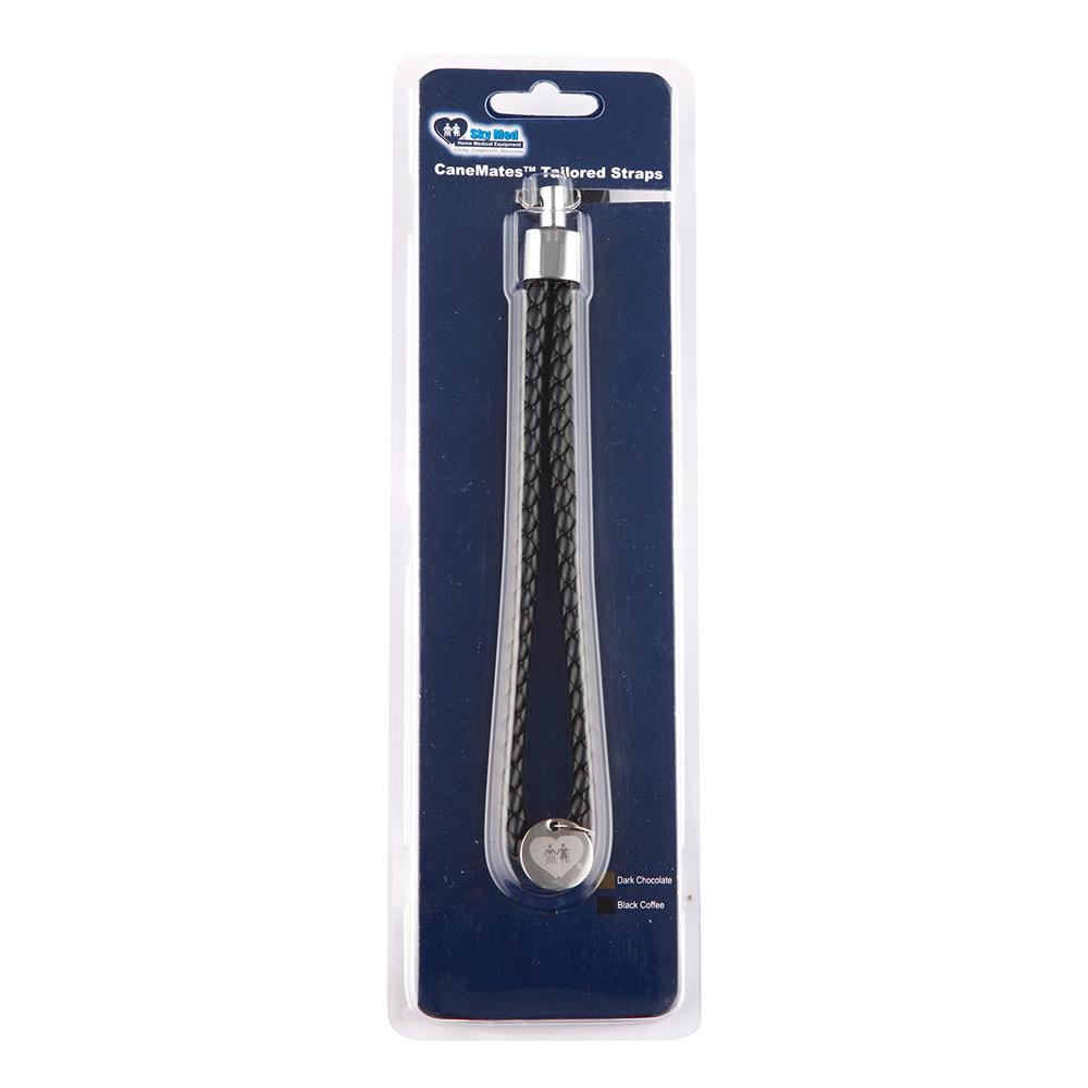 Sky Med Black Leather Offset Strap - For Offset Canes Only