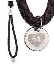 Sky Med Brown Leather Offset Strap - For Offset Canes Only