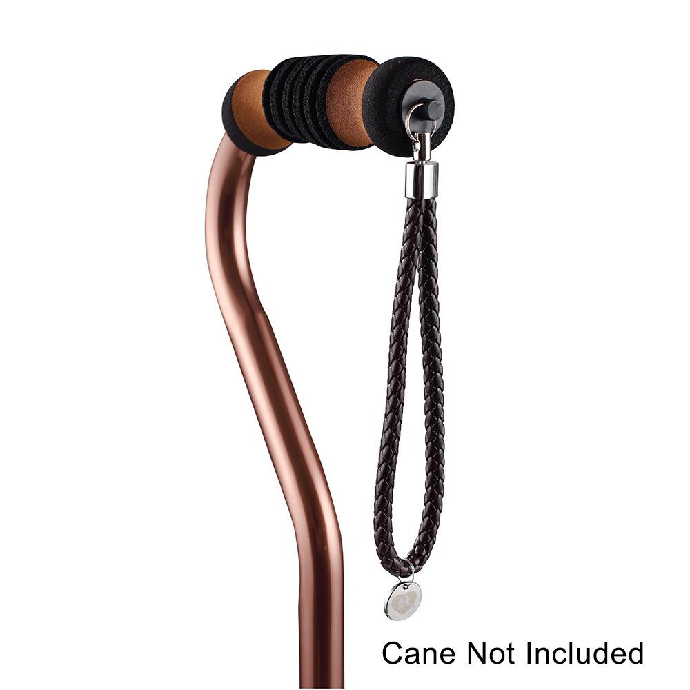 Sky Med Brown Leather Offset Strap - For Offset Canes Only