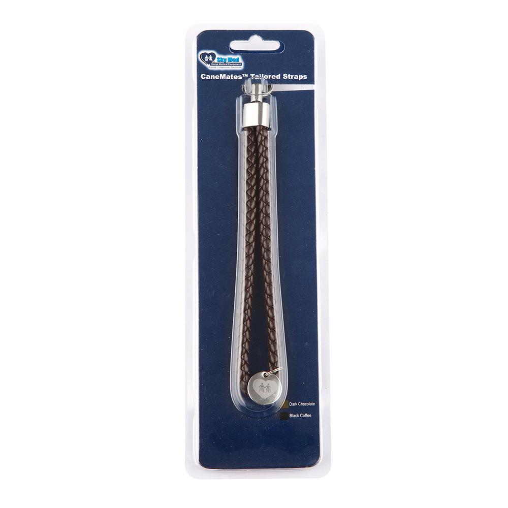 Sky Med Brown Leather Offset Strap - For Offset Canes Only