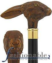 Brown Resin Rabbit Head Walking Cane