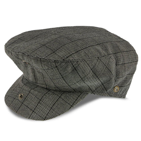 Walrus Hats Ivy Director - Walrus Hats Grey Plaid Polyester Ivy Cap