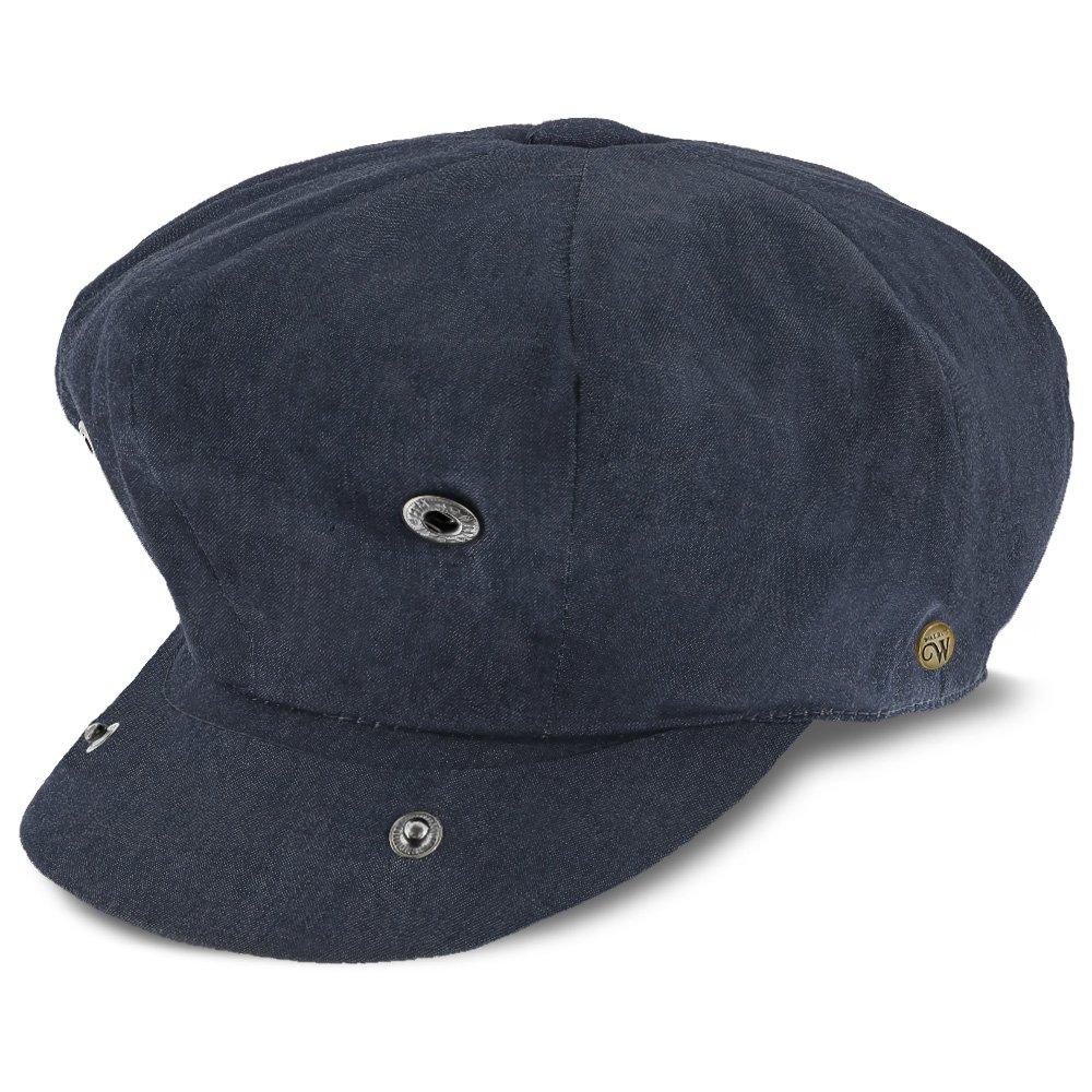 Eightfold Cap Denim Eight - Walrus Hats Navy Cotton 8 Panel Newsboy Cap