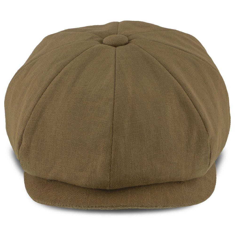Walrus Hats Newsboy Hampton - Walrus Hats Sand Linen 8 Panel Newsboy Cap