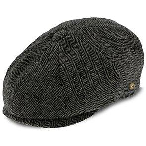 Walrus Hats Newsboy Shelby - Walrus Hats Grey Herringbone Wool Blend 8 Panel Kids Newsboy Cap (Toddler, Boys, Youth)