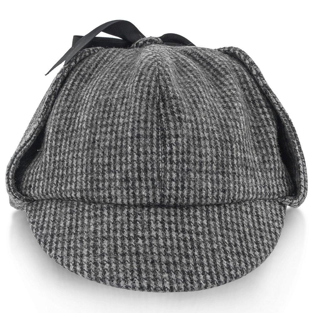 Walrus Hats Sherlock Fox & Hound - Walrus Hats Multi-colored Wool Blend Checkered Sherlock Holmes Deerstalker Hat