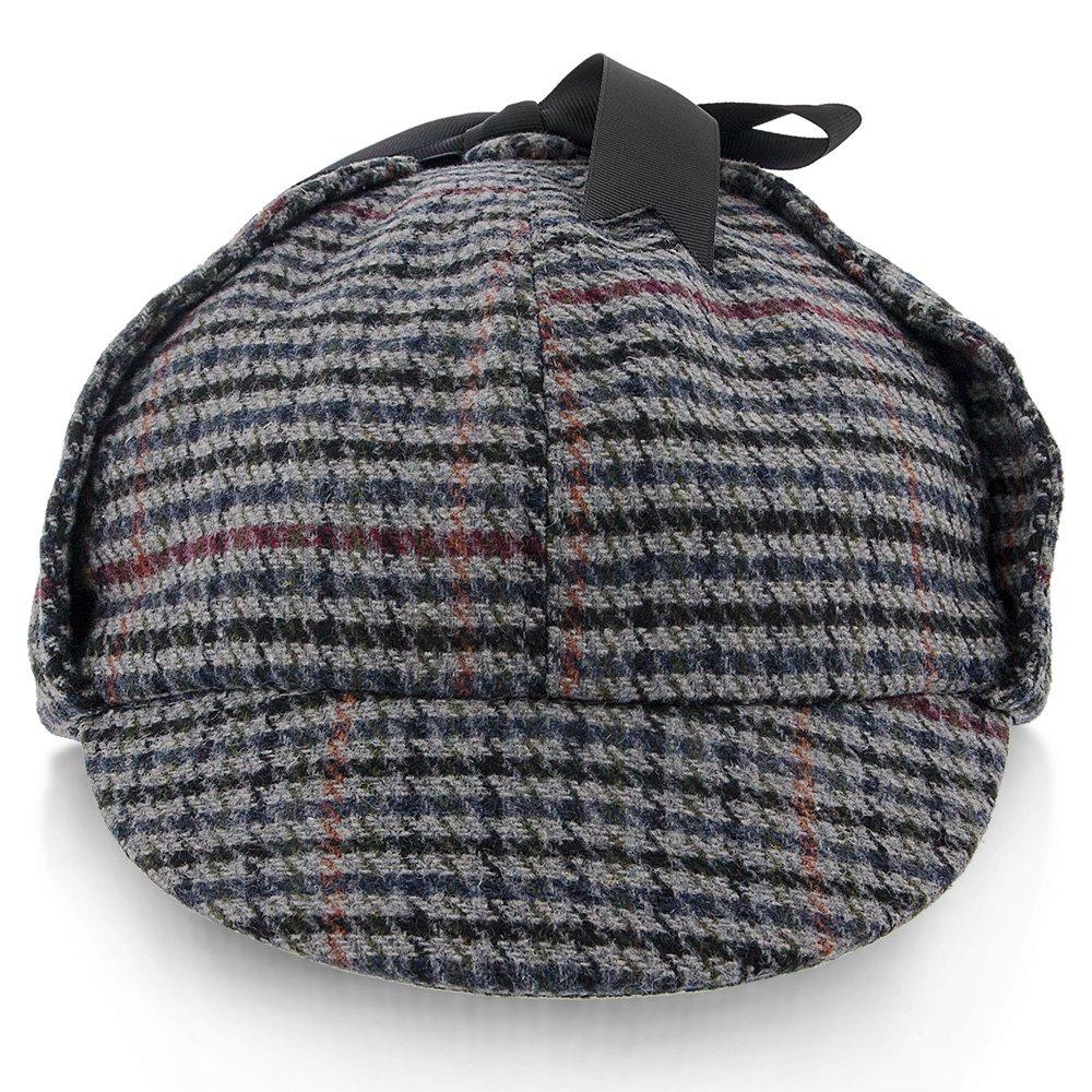 Walrus Hats Sherlock Fox & Hound - Walrus Hats Multi-colored Wool Blend Checkered Sherlock Holmes Deerstalker Hat