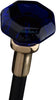 West Georgia Golf Blue Glass Doorknob Handle Walking Stick with Black Aluminum Alloy Shaft
