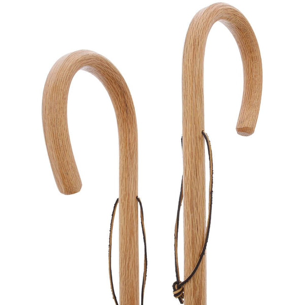 Whistle Creek Oak Crook Walking Cane